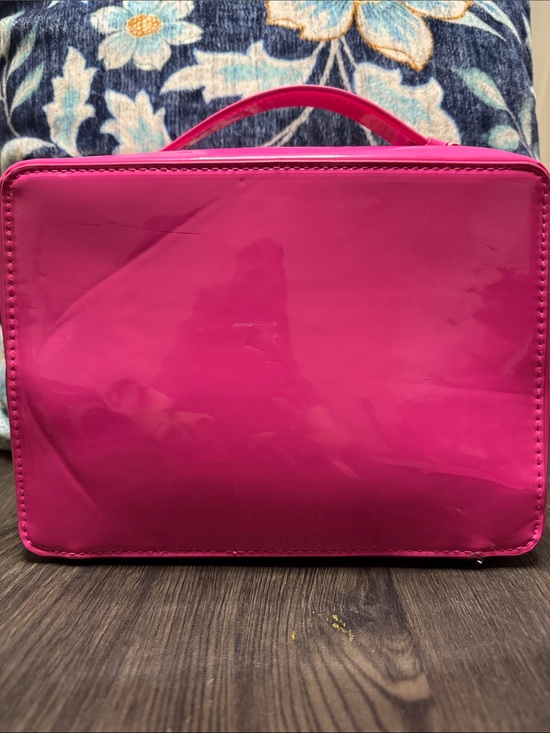 BEIS Handbags - BEIS Hot Pink Patent Handle Cosmetic Case